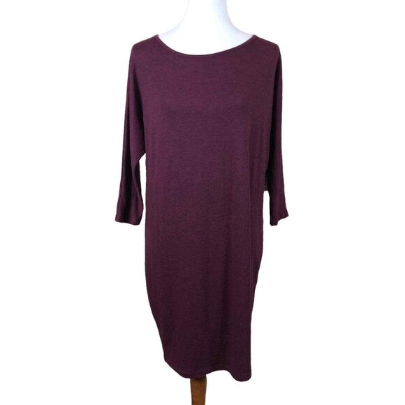 Old Navy Womens Purple Polyester/Rayon Long Sleeve Stretchy Shift Dress Medium - Picture 1 of 5